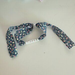 Fabric Bracelet HOPE Floral Handmade Jewelry Bespoke